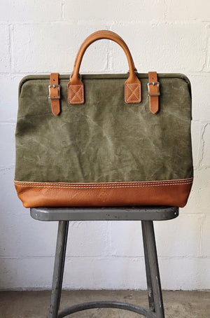 WWII era Salvaged Canvas Carryall