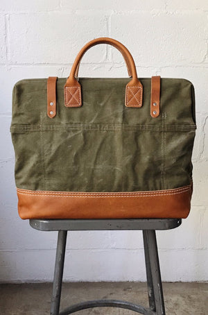 WWII era Salvaged Canvas Carryall