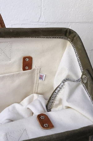 WWII era Salvaged Canvas Carryall
