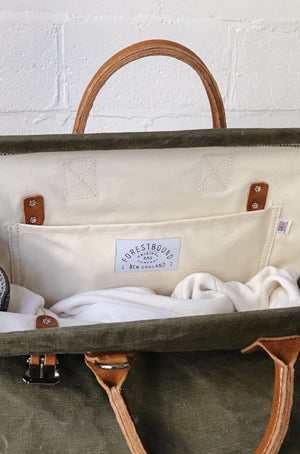 WWII era Salvaged Canvas Carryall