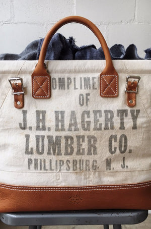 1940's era Salvaged Work Apron Carryall