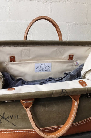 WWII era Salvaged Canvas Carryall