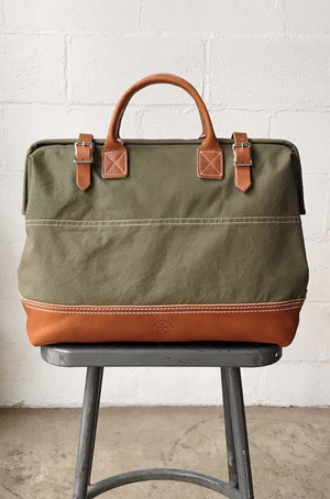 WWII era Salvaged Canvas Carryall