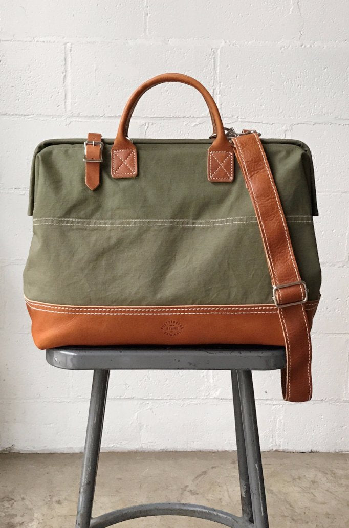 WWII era Salvaged Canvas Carryall