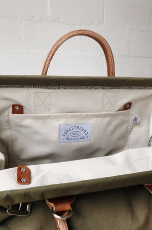 WWII era Salvaged Canvas Carryall