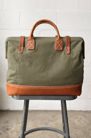 WWII era Salvaged Canvas Carryall