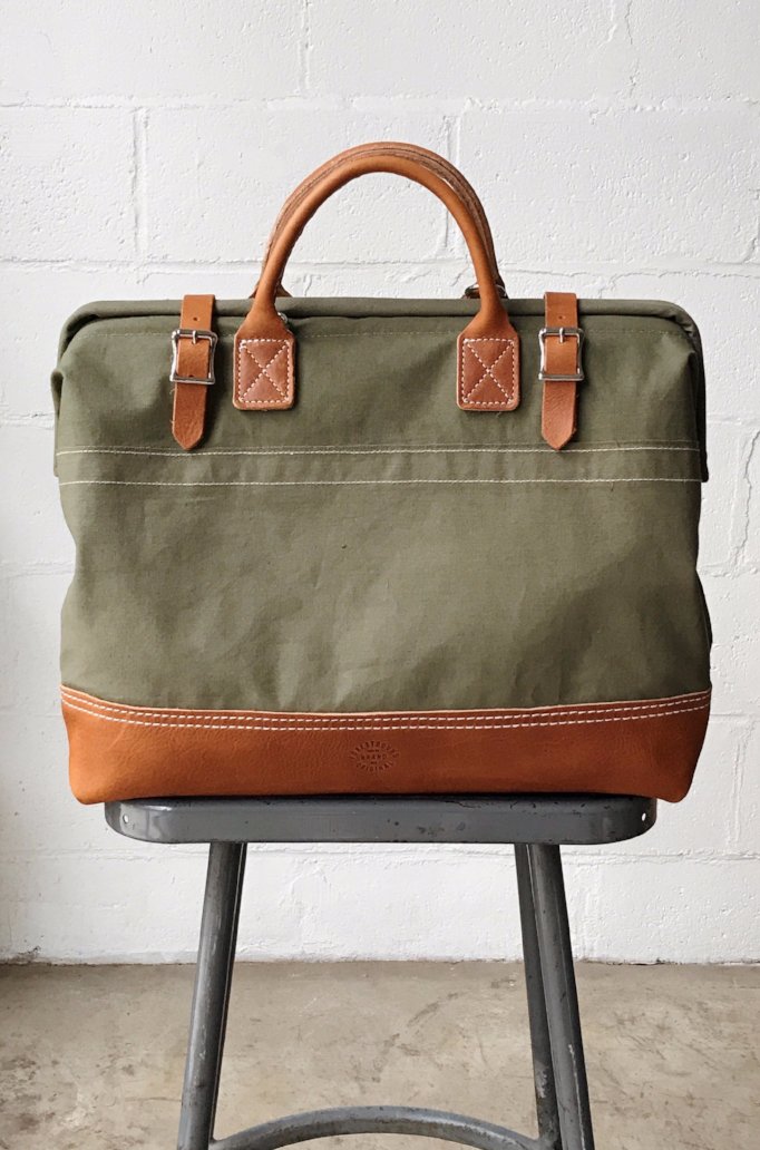 WWII era Salvaged Canvas Carryall