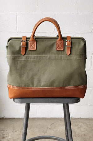 WWII era Salvaged Canvas Carryall