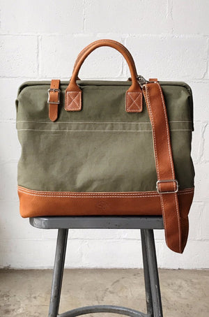 WWII era Salvaged Canvas Carryall