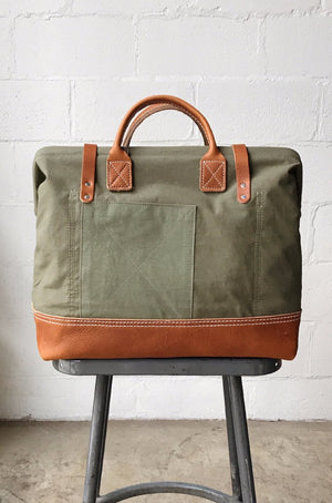 WWII era Salvaged Canvas Carryall