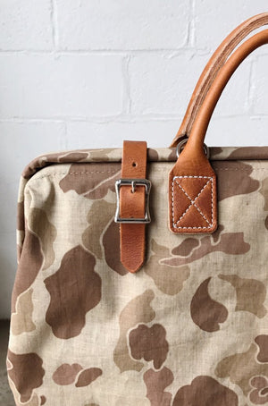 WWII era Salvaged Camo Carryall