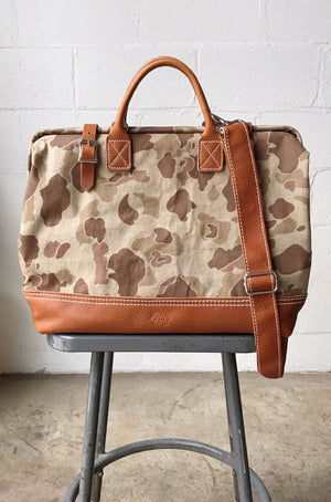 WWII era Salvaged Camo Carryall