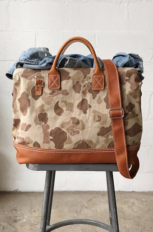 WWII era Salvaged Camo Carryall