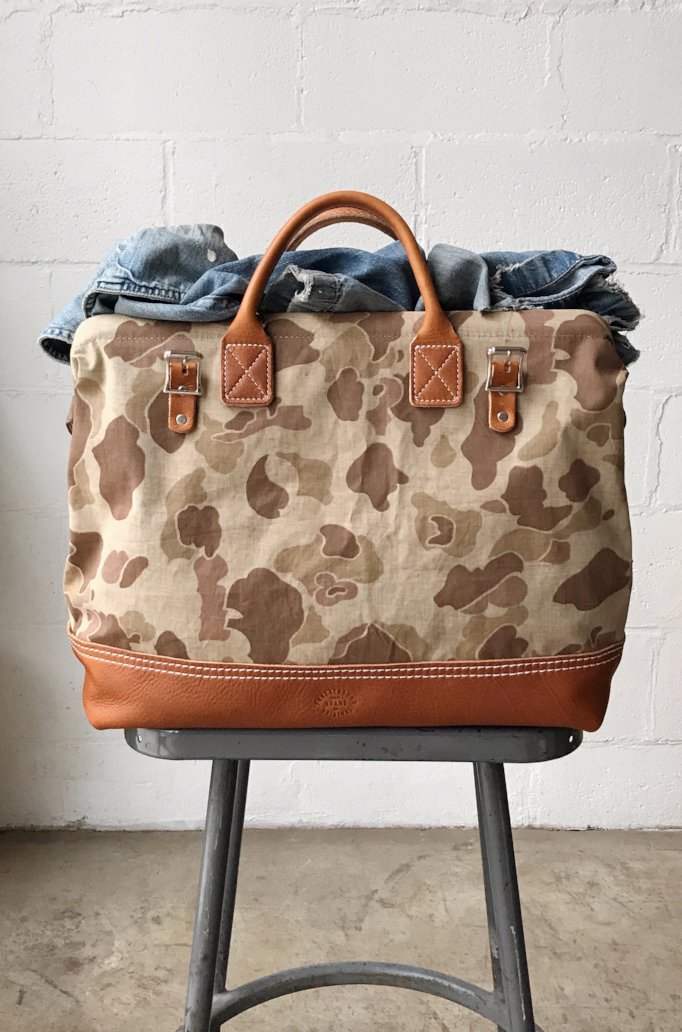WWII era Salvaged Camo Carryall