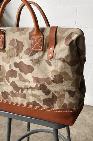 WWII era Salvaged Camo Carryall