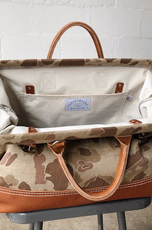 WWII era Salvaged Camo Carryall