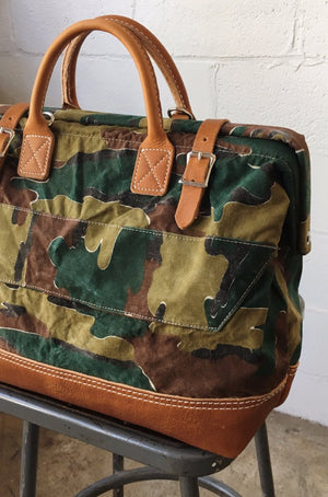 1950's era Salvaged Camo Carryall