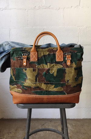 1950's era Salvaged Camo Carryall