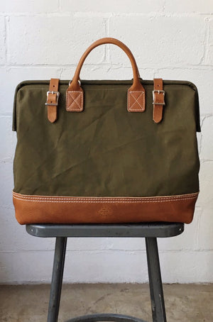 WWII era Salvaged Canvas Carryall