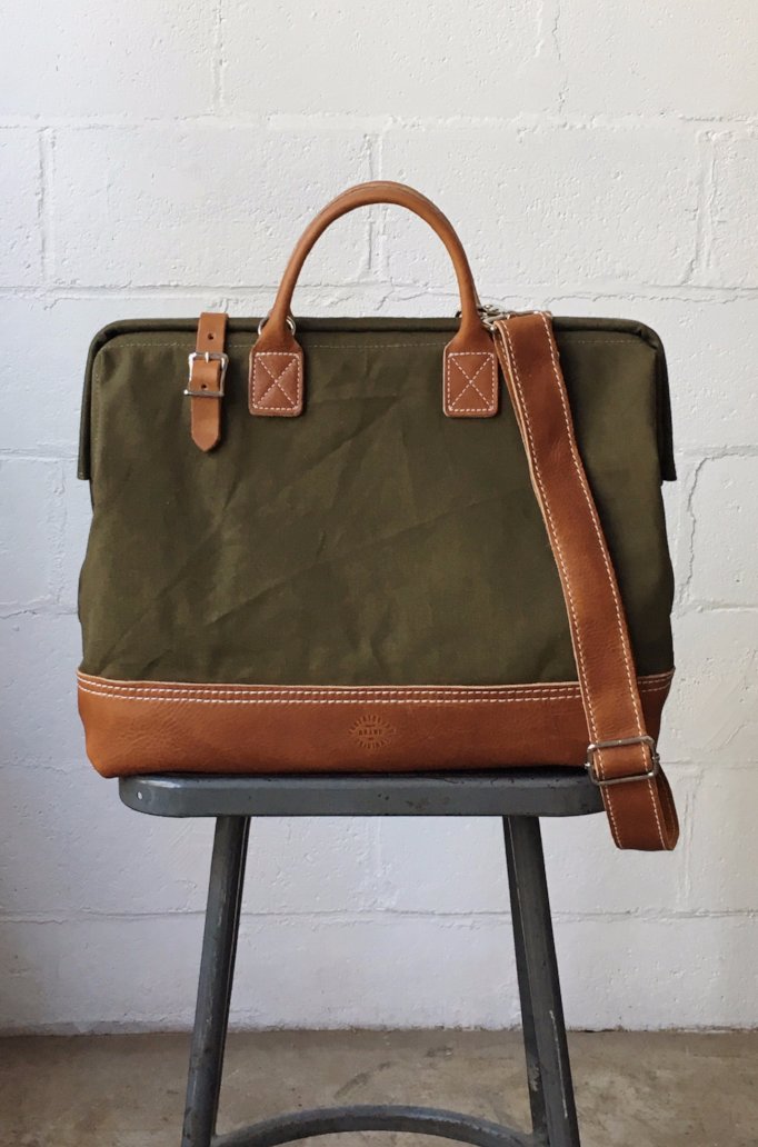 WWII era Salvaged Canvas Carryall