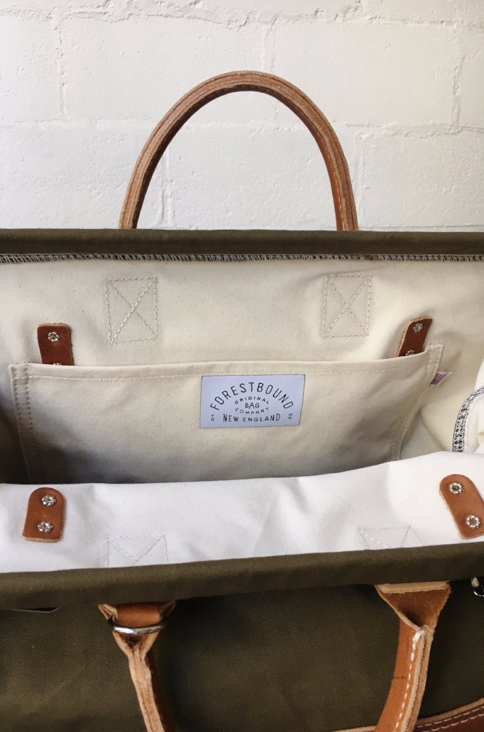 WWII era Salvaged Canvas Carryall