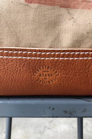 WWII era Salvaged Canvas Carryall