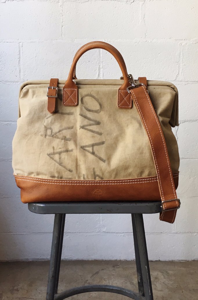 WWII era Salvaged Canvas Carryall