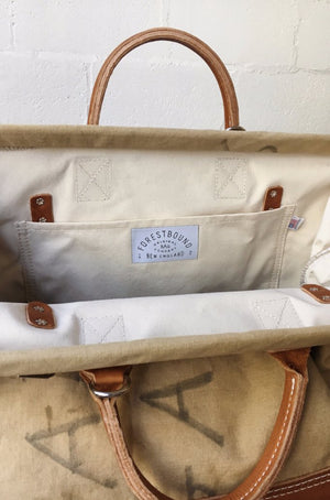 WWII era Salvaged Canvas Carryall