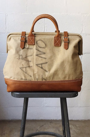 WWII era Salvaged Canvas Carryall
