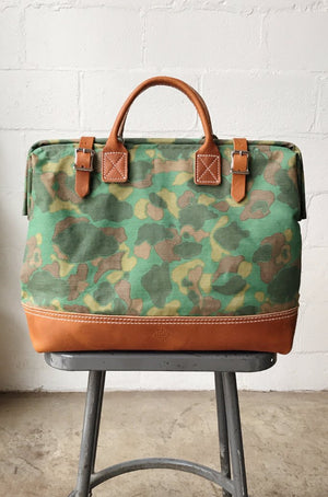 WWII era Salvaged Camo Carryall