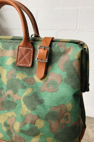 WWII era Salvaged Camo Carryall