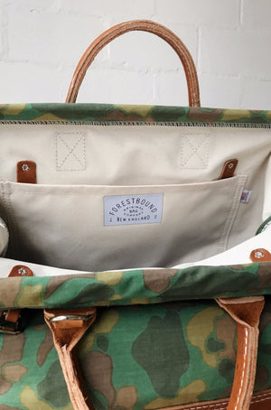 WWII era Salvaged Camo Carryall