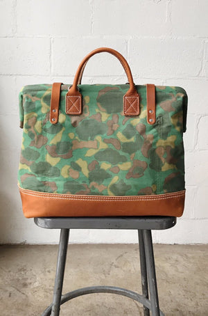 WWII era Salvaged Camo Carryall