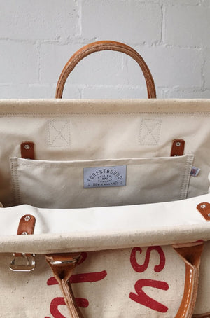 1950's era Salvaged Canvas Carryall