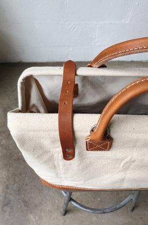 1950's era Salvaged Canvas Carryall