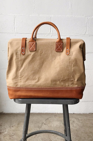 WWII era Salvaged Canvas Carryall