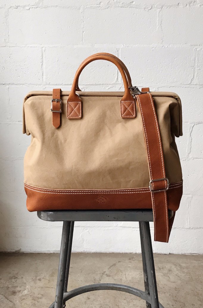 WWII era Salvaged Canvas Carryall