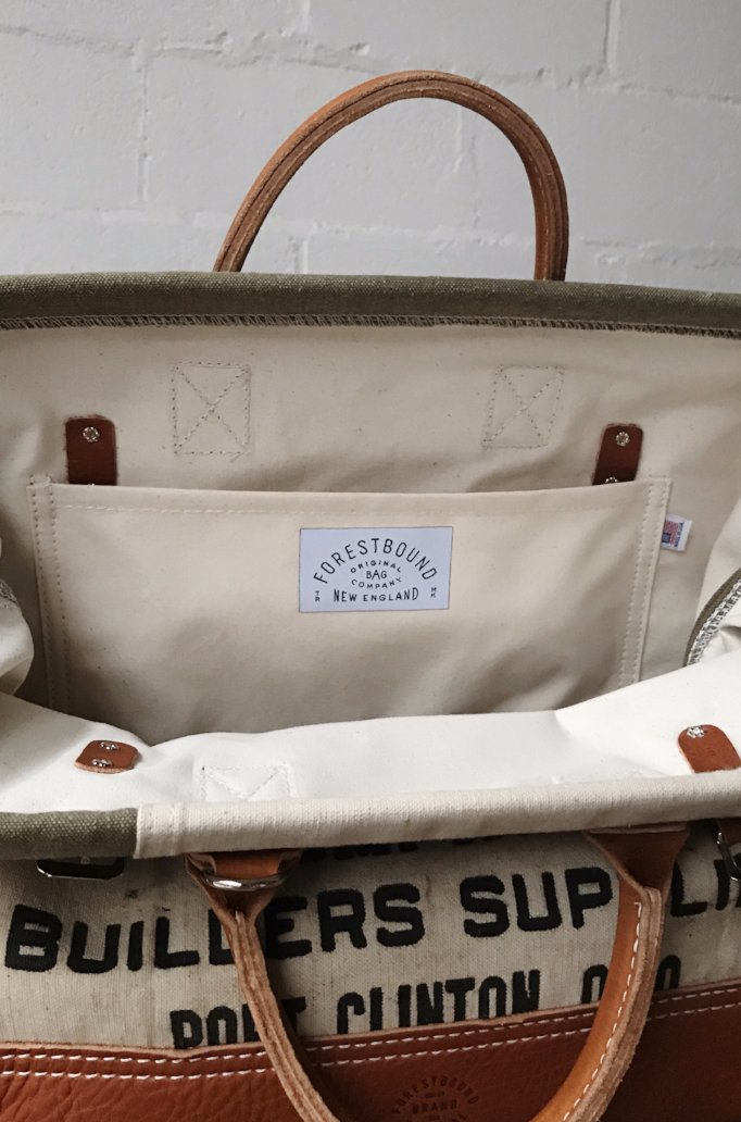 WWII era Salvaged Canvas & Work Apron Carryall