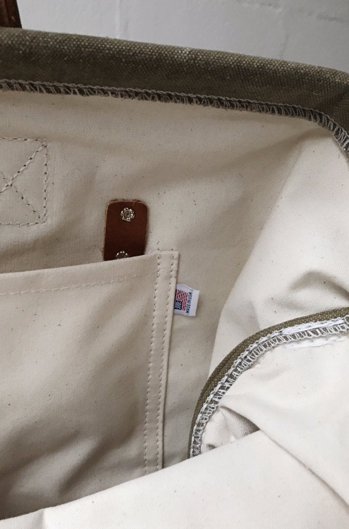 WWII era Salvaged Canvas & Work Apron Carryall