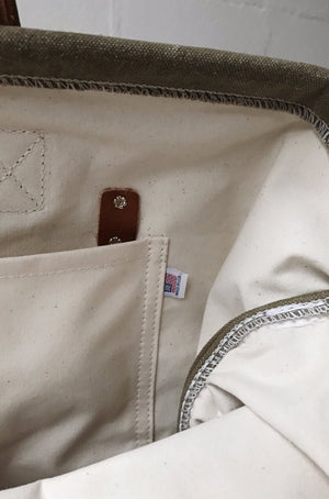 WWII era Salvaged Canvas & Work Apron Carryall