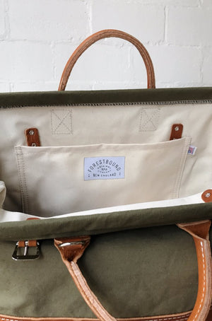 WWII era Salvaged Canvas Carryall