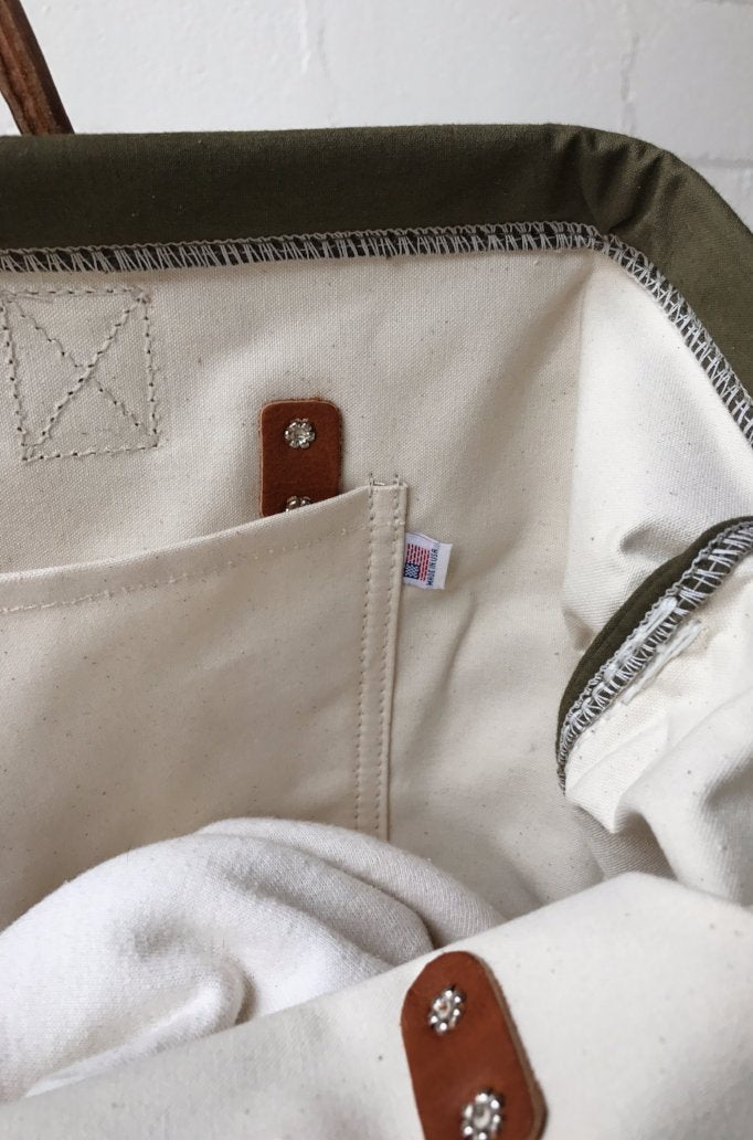 WWII era Salvaged Canvas Carryall