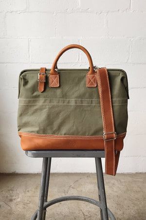 WWII era Salvaged Canvas Carryall