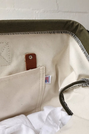 WWII era Salvaged Canvas Carryall