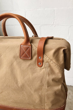 WWII era Salvaged Canvas Carryall