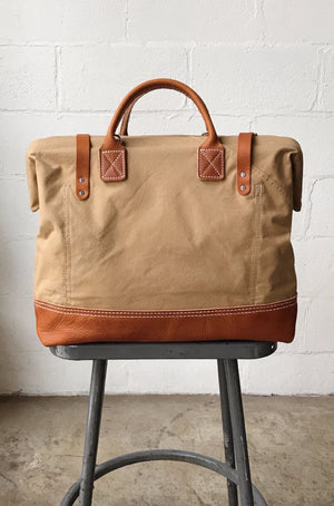 WWII era Salvaged Canvas Carryall