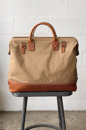 WWII era Salvaged Canvas Carryall