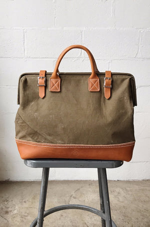 WWII era Salvaged Canvas Carryall