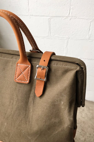 WWII era Salvaged Canvas Carryall