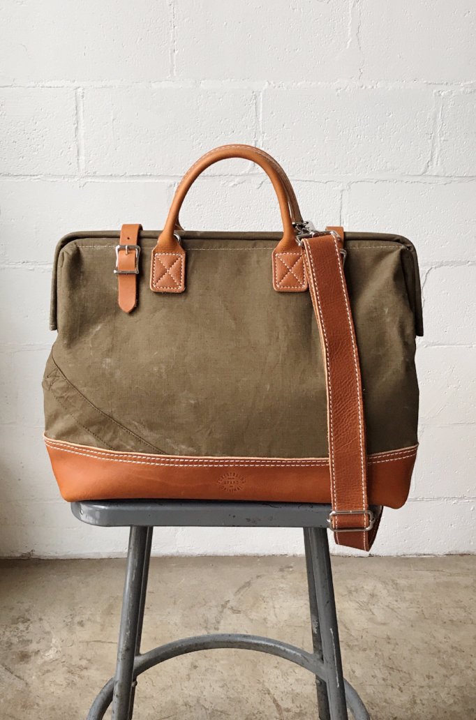 WWII era Salvaged Canvas Carryall